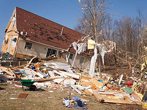 Home Destroyed By Tornado